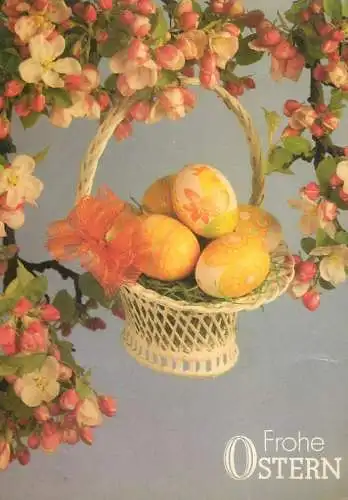 Germany Frohe Ostern painted eggs basket