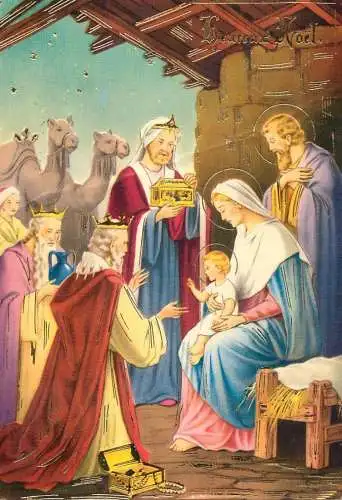 Religious scene mages at Christ camel Saints