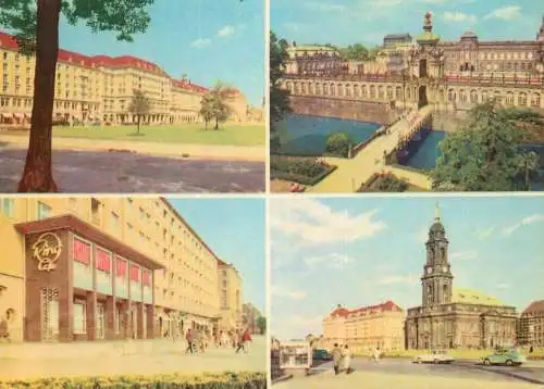 Germany Dresden altmarkt mit cafe Prag