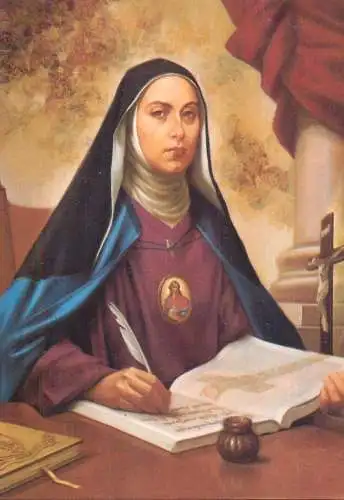 Religious scene nun Maria Celeste Crostarosa