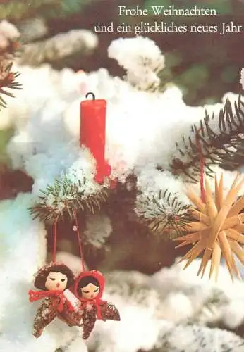 Holiday postcard Frohe Weihnachten neues Jahr