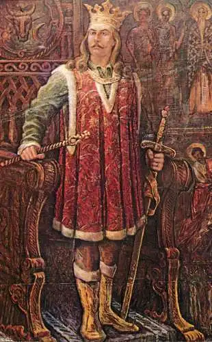 Romania pictura Costin Petrescu Stefan cel Mare 1981 Putna