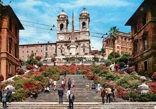 Italy Rome Spain square Trinita dei Monti 1968