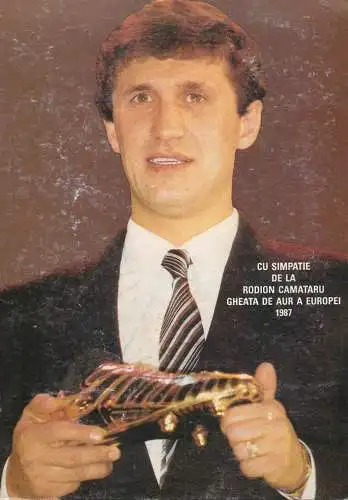 Soccer Footbal sport Romania golden boot gheata de aur Europa 1987 Rodion Camataru