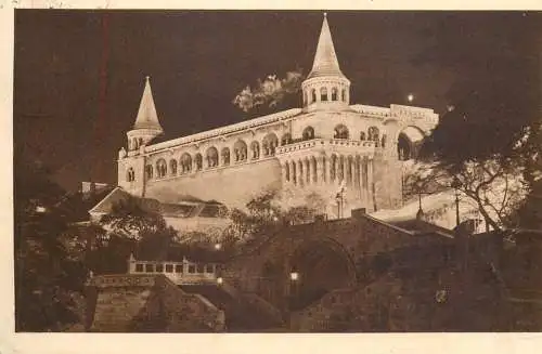 Hungary Budapest fisherman bastion night