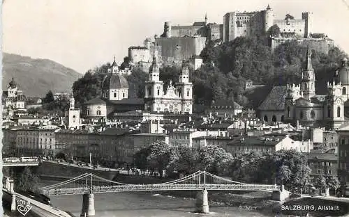 Austria Salzburg panorama castle bridge