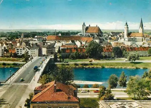 Germany Ingolstadt mit Donaubrucke