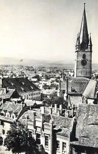 Romania Sibiu vedere cu turn cu ceas