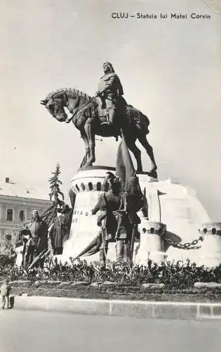 Romania Cluj statuia lui Matei Corvin