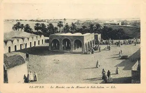 Africa Algeria  El Oued le Marche vue du Minaret de Sidi-Salem ethnic
