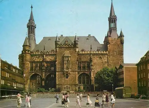 Germany Bad Aachen Katschhof mit Rathaus