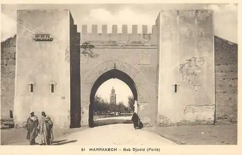 Africa Morocco Marrakesh Bab Djedid porte ethnic native