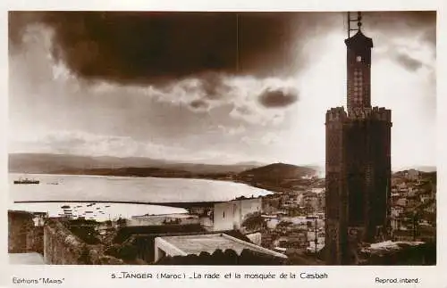 Africa Morocco Tanger la rade et la mosque de la Casbah