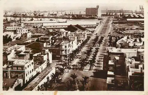 Africa Morocco Casablanca le boulevard du 4e Zouaves et le port 1942