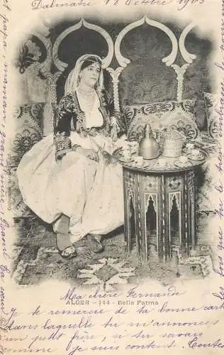 Africa Algeria Algiers belle fatma 1903 ethnic pearls