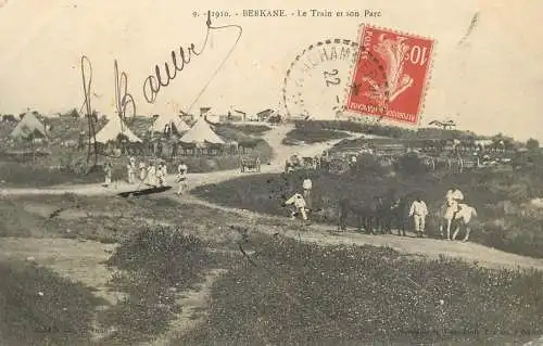 Morocco Berkane le train et son parc ethnic traditions tent military