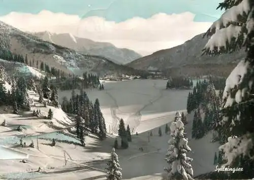 Germany Spitzingsee mountain winter scenery