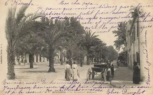 Africa Algeria Blida Boufarik commune le Boulevard national 1903 carriage elegant ladies