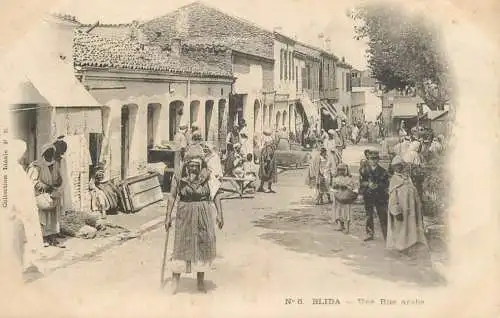 Africa Algeria Blida une rue arabe ethnic native soldier traditions