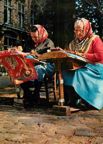 Folklore and traditions costumes folk types costumes Belgium Brugges les dentellieres