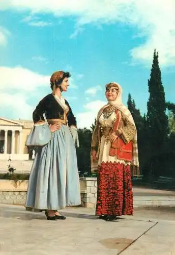 Folklore and traditions costumes folk types costumes Greece Amalia and Attica