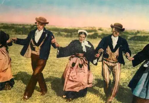 Folklore and traditions costumes folk types scenes bretons Gavotte bretonne