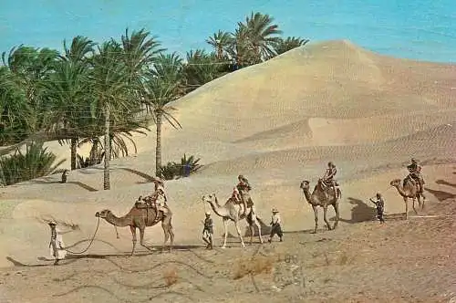 Folklore and traditions costumes folk types Africa bedouins caravane Sahara camel