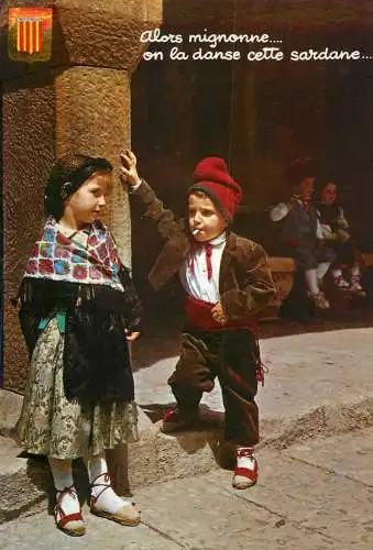 Folklore and traditions costumes folk types Roussillon Catalan children