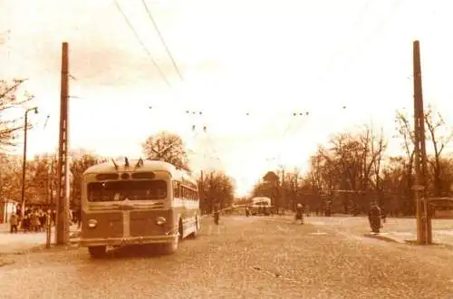 Romania Regia Autonoma de Transport Bucuresti troleibuz Bd Kiseleff 1954