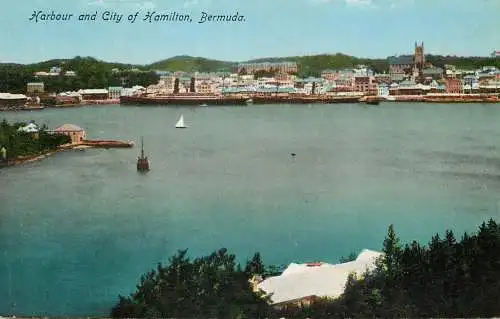 America Antilles Bermuda harbour and city of Hamolton