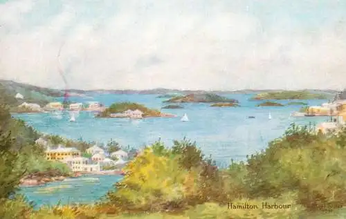 America Antilles Bermuda Hamilton Harbour painting