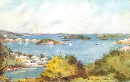 America Antilles Bermuda Hamilton Harbour painting