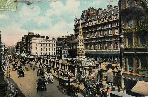 Old London surface transport carriage cart Strand coach bus