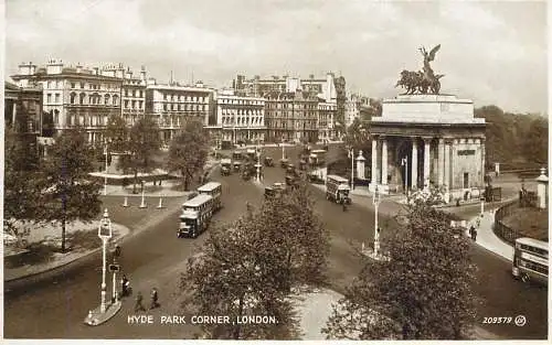 Old London surface transport automobile  bus Hyde Park