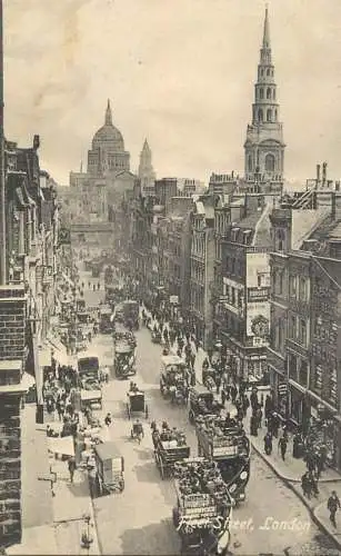 Old London surface transport carriage cart coach Fleet street