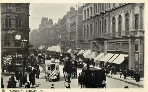 Old London surface transport truck bus carriage Cheapside