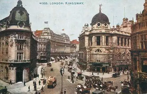 Old London surface transport carriage coach carriage cart Kingsway