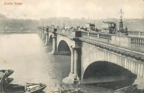 Old London surface transport carriage coach carriage bridge barge bus
