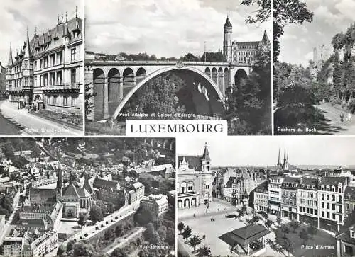 Luxembourg > Luxemburg - Town pont Adolphe et Caisse d'Epargne aerial