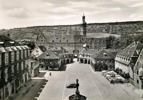 Germany Weikersheim Marktplatz mit schloss