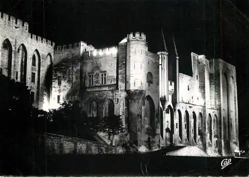 France Vaucluse Avignon (Palais & Pont) palais des papes illumine