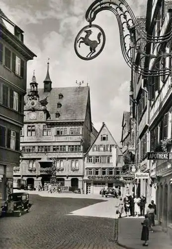 Germany Tubingen university marktplatz mit Rathaus