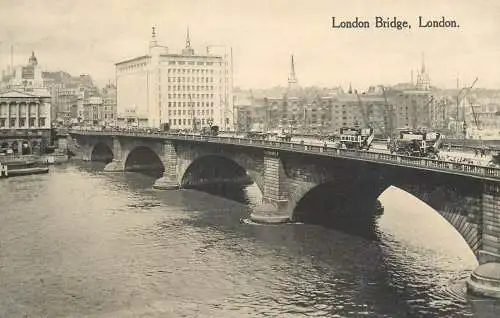 United Kingdom England London bridge tram barge