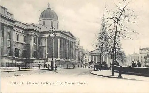 United Kingdom England London National Gallery and St. Martins Church