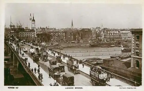 United Kingdom England London bridge tram coal barge