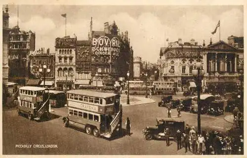 United Kingdom England Piccadilly Circus Cravena double decker bus automobile carriage