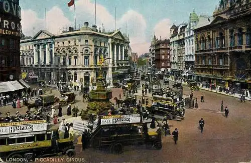 United Kingdom England Piccadilly Circus carriage double deck elegance
