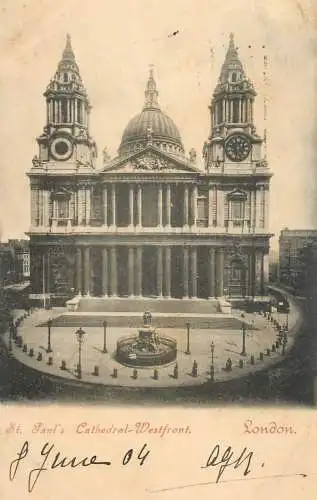 United Kingdom England London St. Paul's Cathedral 1904