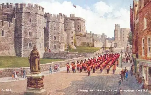 United Kingdom England London Windsor castle guards returning parade