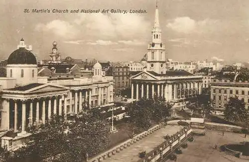 United Kingdom England London St. Martin church and National Art Gallery